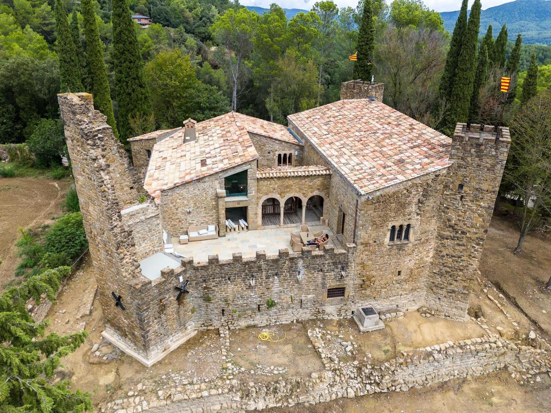 Sant Miquel de Campmajor Castell In Gironaヴィラ エクステリア 写真